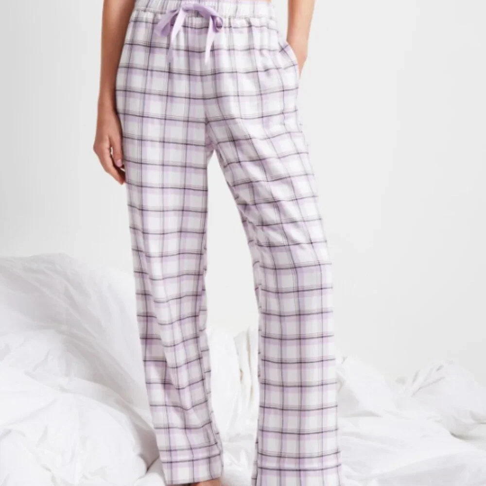 State of Day Women's Plaid Flannel Pajama Pants Size 1X 10479